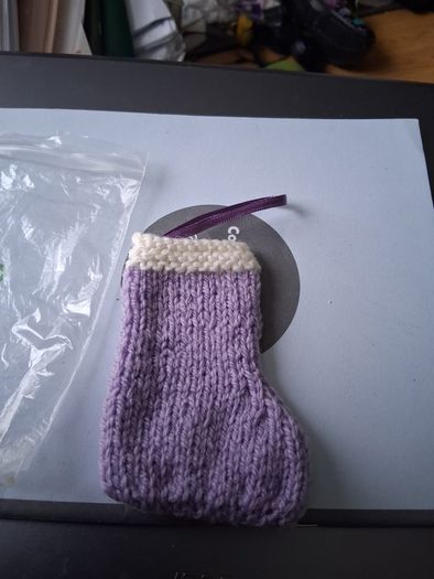 handmade knitted sock decorations
