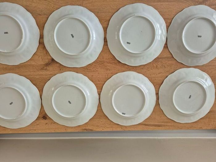 Vintage Bernadotte Thun Fish Plate Set 8 Plates