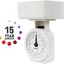 Mechanical Kitchen Scale, 3 KG Maximum Capacity, Analogue, Easy to Read Dial, Dishwasher Safe, Compact Storage, 1 L Detachable Bowl, Battery Free, White (FREE POSTAGE) Image 4