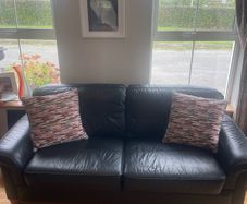 Black 3 seater/2seater/1 seater leather couches