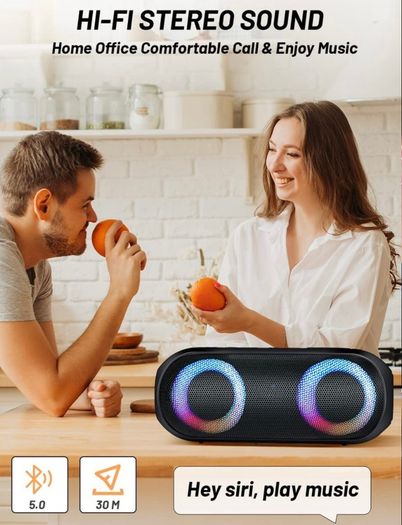 Portable Speakers Wireless Bluetooth 5.0,30W Loud Stereo Sound,IPX7 Waterproof,Long Playtime,100ft Bluetooth Range (FREE SHIPPING)