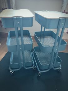 2 IKEA RASKOG Storage Trolleys