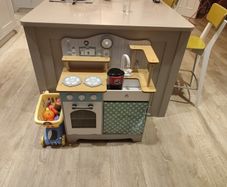 Wooden toy kitchen