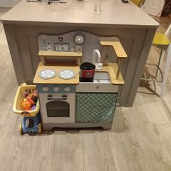 Wooden toy kitchen