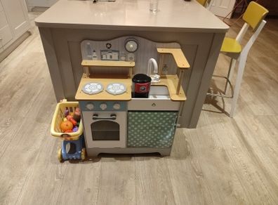 Wooden toy kitchen