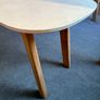 White Danish design dining table with benches Image 2