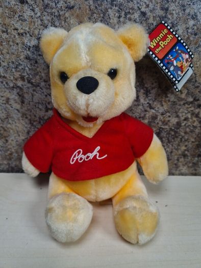 Vintage Disneyworld Winnie The Pooh Teddy Bear Soft Toy Plush Plushie Tagged 1980's