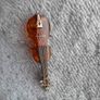 solid silver and amber, violin brooch Image 7