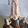 Our Lady of Fatima with Children Prayer Statue of the Holy Rosary 10 1/4 inches. Image 9