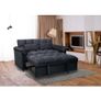 Viral sofa returns Pull Out Black velvet Double Sofa Bed 2 Seater Sleeper Image 5