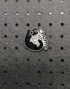 d&d cat enamel pin