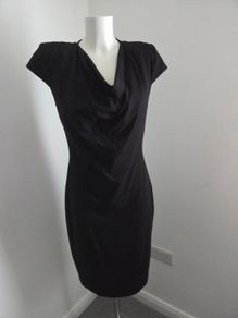 New. Small size 14 (12) Label Lab Black dress with shoulder pads.