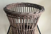 Mid Century Whicker Waste Paper Bin