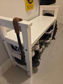 Bench with shoes storage