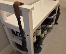 Bench with shoes storage