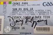 Davy Fitzgerald signed gaa ticket.