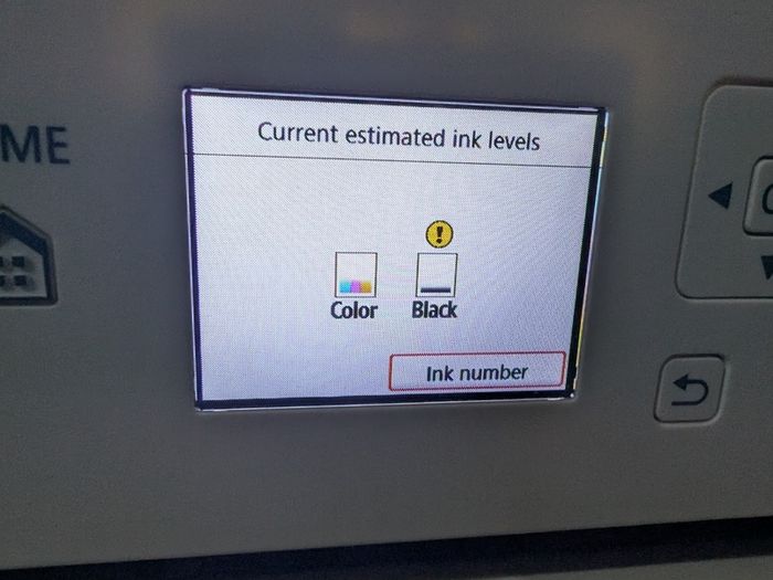 Printer Canon TS 5151 needs ink