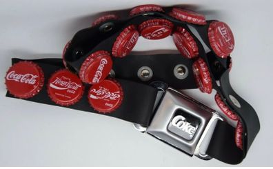 Coca Cola belt with cola caps from all over the world
