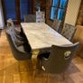 Marble Kitchen Dining Table With 6 Chairs Image 7