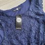 Boohoo Navy lace Pleated dress 12 Image 2