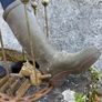 Antique and functional cast Iron boot pull, holder, scraper and brush Image 5