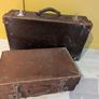 Antique Leather Suitcase Image 3