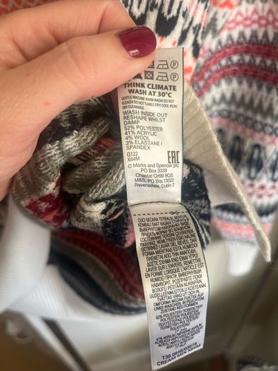 NEW M&S large jumper festive fairisle hint