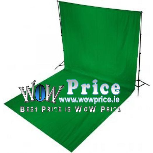 3m x 6m Background Cotton Muslin Green