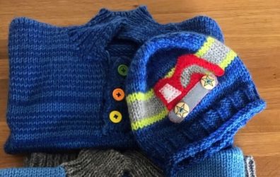 Boys Wool Jumper & Hat Set