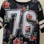 Soulstar Floral Print Varsity Jersey Size XL Image 3