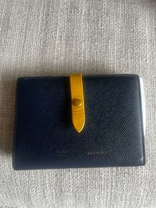 Navy and yellow celine wallet
