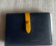 Navy and yellow celine wallet