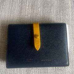 Navy and yellow celine wallet