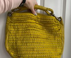 Jimmy Choo studded suede and leather hobo
