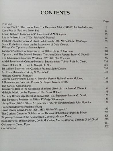Tipperary Historical Journal, 1988
