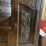 Vintage Solid Wood Sideboard with Mirror Image 4