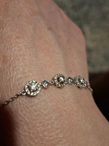 Diamond silver  bracelet