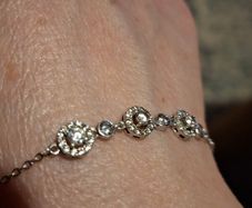 Diamond silver  bracelet