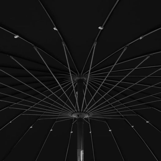 Outdoor Parasol with Aluminium Pole 270 cm Black