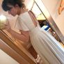 Custom made silk wedding dress Image 5