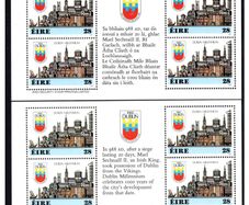 1988 Ireland Dublin Millennium Commemorative Stamp Booklet Panes Mint Never Hinged (MNH). Hiberninan HP29a &b