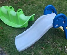 slide, see saw and snail car