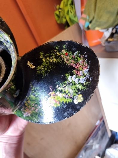 boat propeller hand painted candle holder