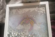 Girls unicorn picture frame and light