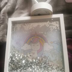 Girls unicorn picture frame and light