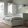 IKEA HEMNES Day Bed with 3 Drawers in White Image 3