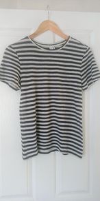 & other Stories linen blend striped tee-shirt size XS