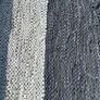 Large Grey & Black Braided Leather Rug (7.5' x 9.5') Image 2