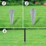 Chain Link Fence with Spike Anchors 0,8x25 m Grey Image 3