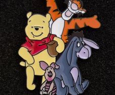 Winnie the pooh, pin back badge.
